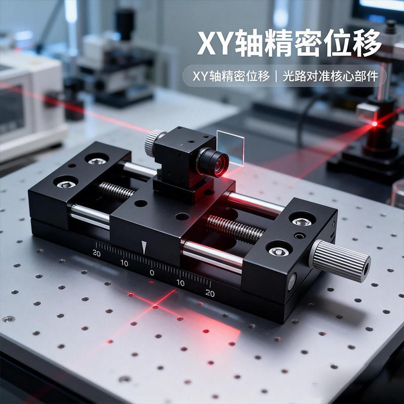 手动位移台精密微调平台高精度丝杆滑台线性模组支持3D图非标定制