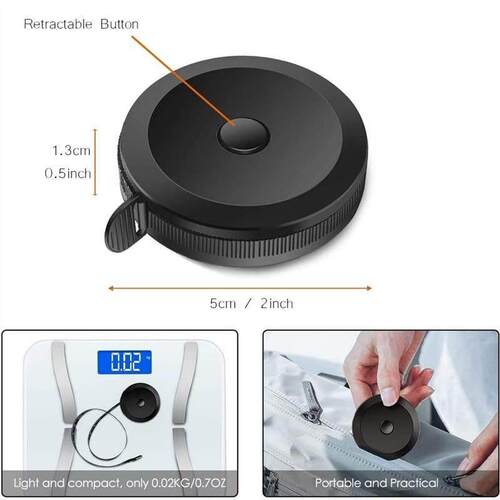 150cm Mini Tape Meter Tape Tailor Ruler Keychain Measuring T