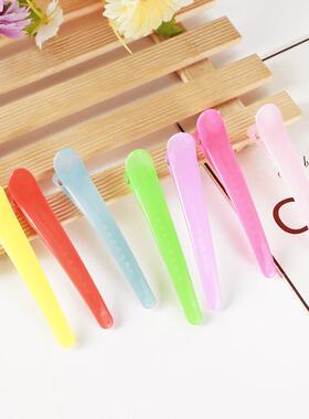 Jelly-colored minimalist hair clips, pointy jaw clips, fish
