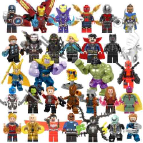 YMX003超级英雄系列32款热销拼装小颗粒积木人仔玩具