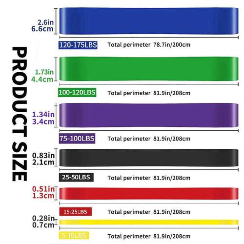 Resistance Bands Exercise Elastic Workout Ruber Loop Strengt