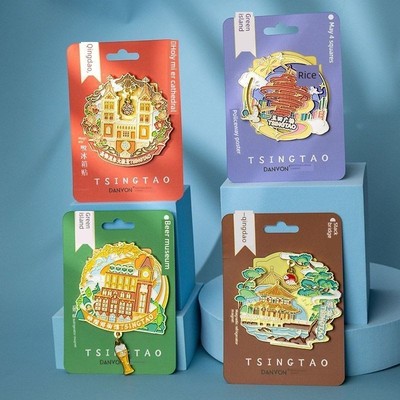 青岛冰箱磁石五四方垛桥啤酒博物馆八通旅游纪念品磁石吸