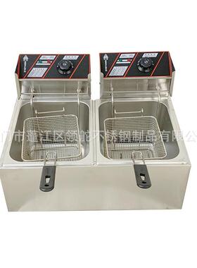 8L+8L双缸筛大容量炉电热双缸炉8L双缸炸双炸 小食油炸炉 炸薯条
