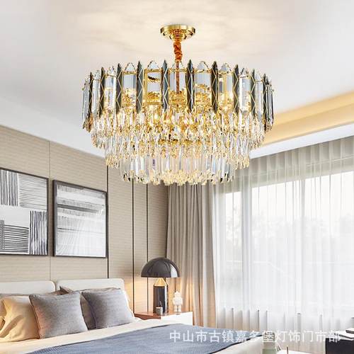 奢水晶轻客卧厅吊灯后现代简约餐厅灯大室2250灯气别墅高档奢华灯