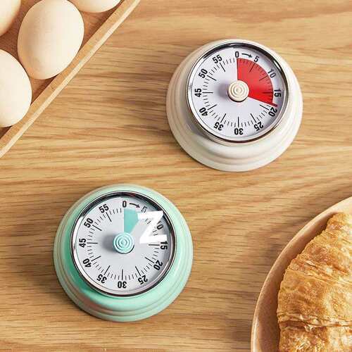 日式机械计时器厨房做饭定时提醒器可视化时间管理闹钟磁吸