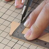 迷你L型不锈钢直角尺90度手工DIY拐角测量画 线尺双面刻度清 划线