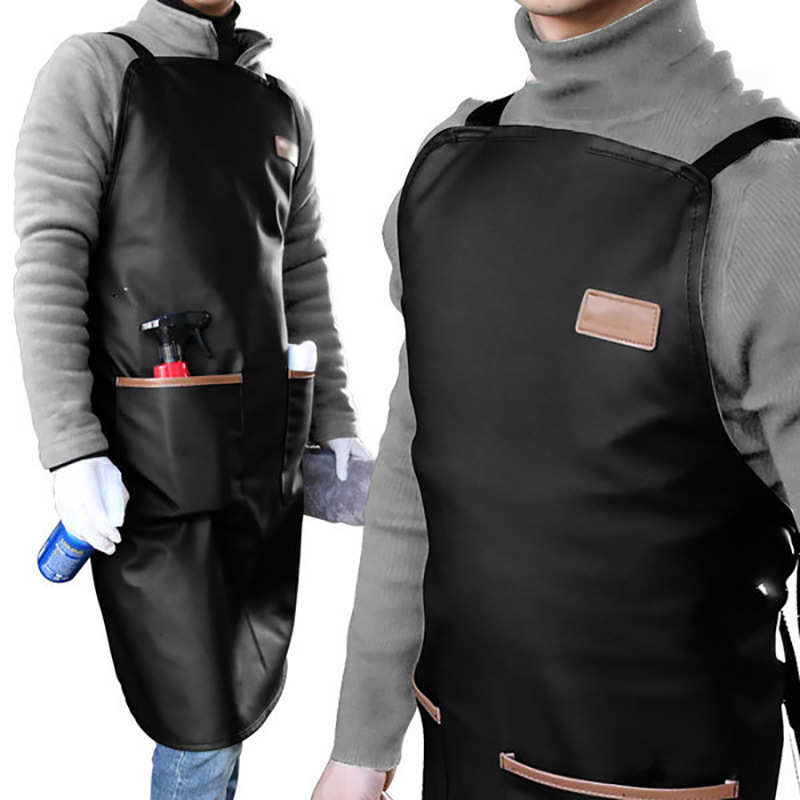 源头工作服可调防污节腰直供背带洗车厨房围裙厂家防水围裙围