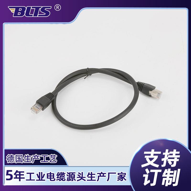 双头RJ45公对公水晶头工业相机拖链网线8芯千兆屏蔽柔坦克链线