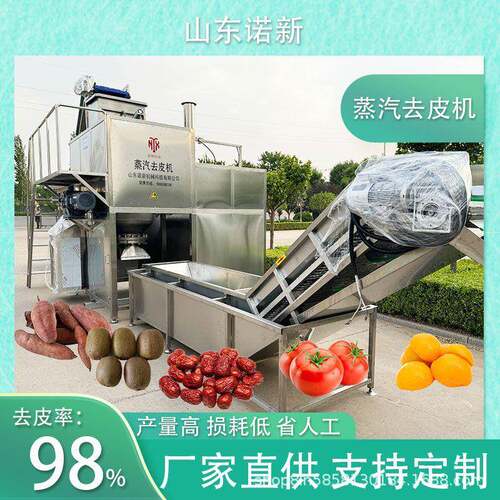 诺新果蔬块茎类蒸汽去皮机西红柿土豆脱皮设备红薯柿子褪皮机