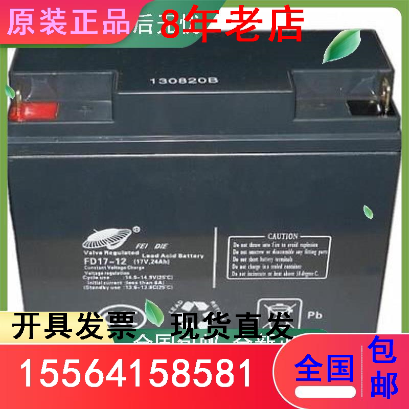 FEIDIE12V17AH消防主机FD12-17机房UPS备用电瓶/照明