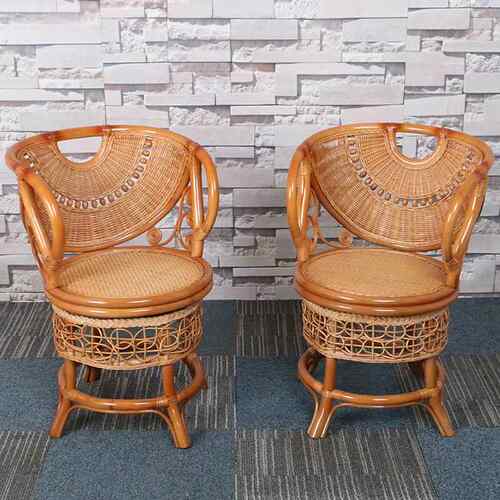 YF-S057T藤椅茶几三套阳台桌组合室件椅内人休闲椅旋转椅单靠背