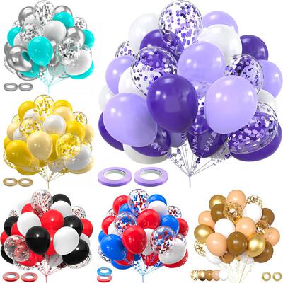 30Pcs跨境亚马逊哑光气球套装生日气球布置婚礼装饰可真空包装