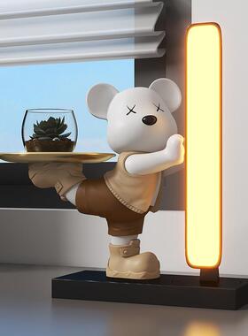 暴力熊收纳小夜灯摆件客厅电视柜酒柜玄关书桌床头声控灯装饰品