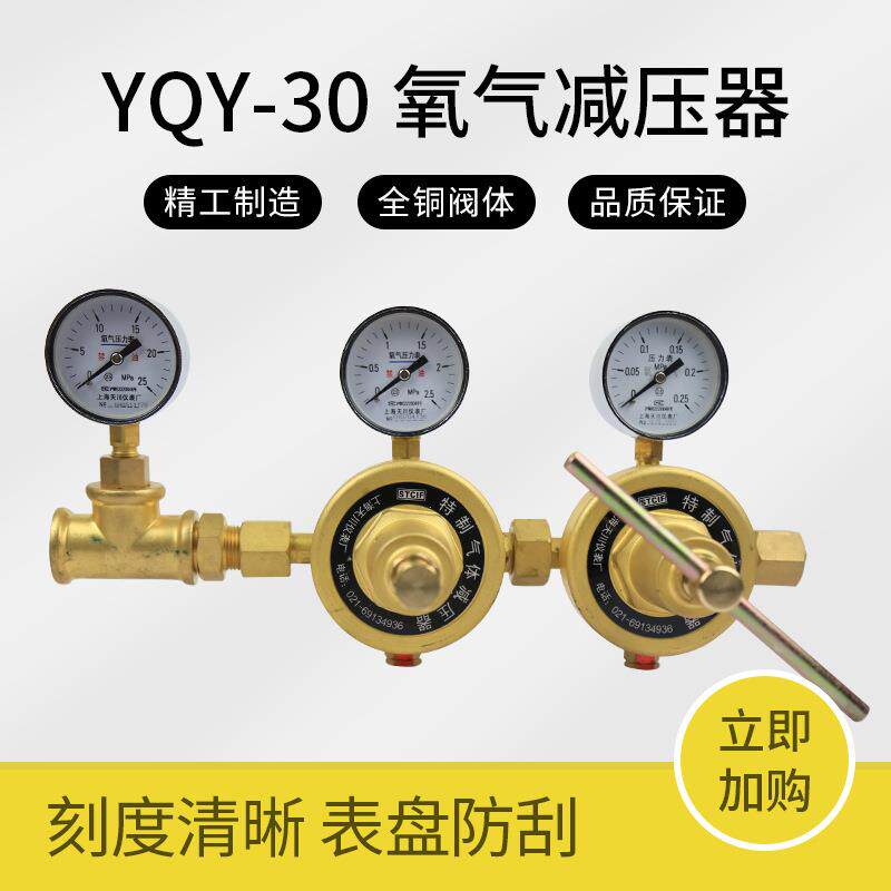 上海减压器YQY-300.25*2.5*25氧气减压器减压阀双级微调天川
