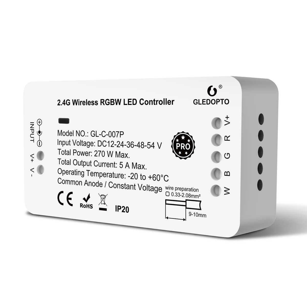 格乐德ZigBee恒压调光RGBCW丨RGBW丨RGB丨CCT丨Dimmer灯带控制器
