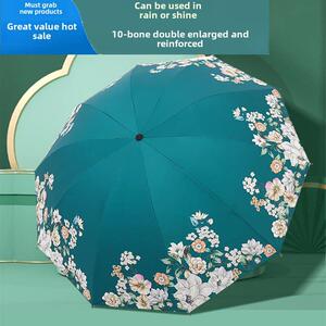 采购产品十骨放大双伞，雨或阳光，乙烯基太阳伞，防晒，紫外线防