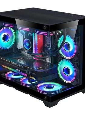 玩嘉孤勇者mini机箱MATX海景房无立柱台式电脑主机箱全景侧透水冷