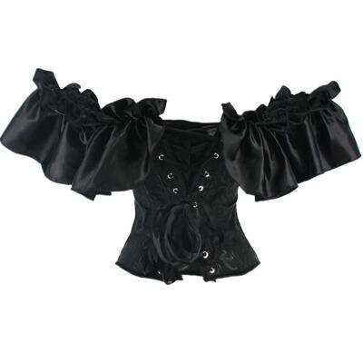 Off Shoulder Corset Blouse Sexy Gothic Bustiers Corsets Top