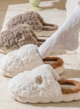 慈溪棉拖鞋女士春秋冬家用室内防滑厚底月子鞋家居保暖情侣男
