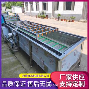 豌豆荚气泡翻滚清洗机洋姜清洗设备毛豆水浴连续清洗漂烫一体机