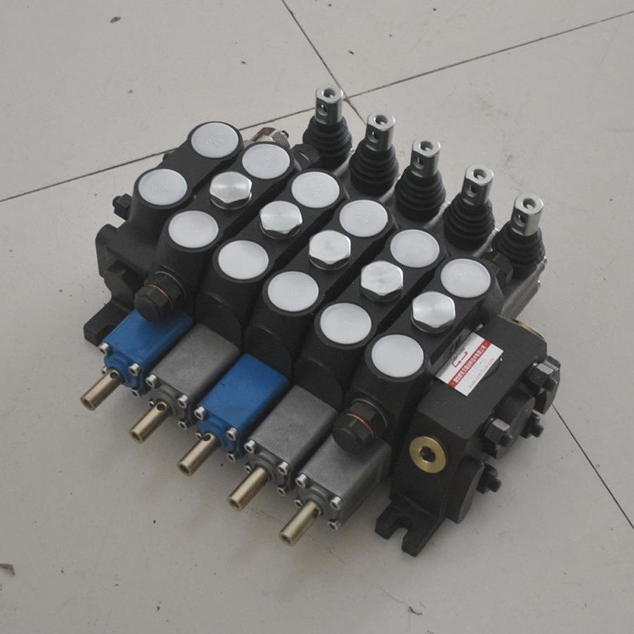 DCV100-4OT-带拉杆分片式液压多路换向阀(支架倒装/4)