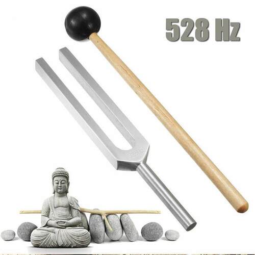 Tuning Fork 528C 528HZ Tuner with Mallet Set for DNA Repair