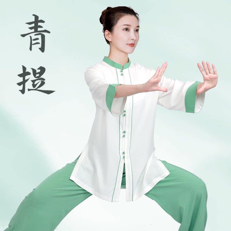 小和山太极服女款新款2026高端麻亚麻太极拳练功服女夏季八段锦