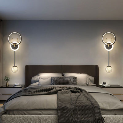 壁灯卧室床头灯轻奢风格现代简约北欧灯具走廊过道灯客厅背景墙灯