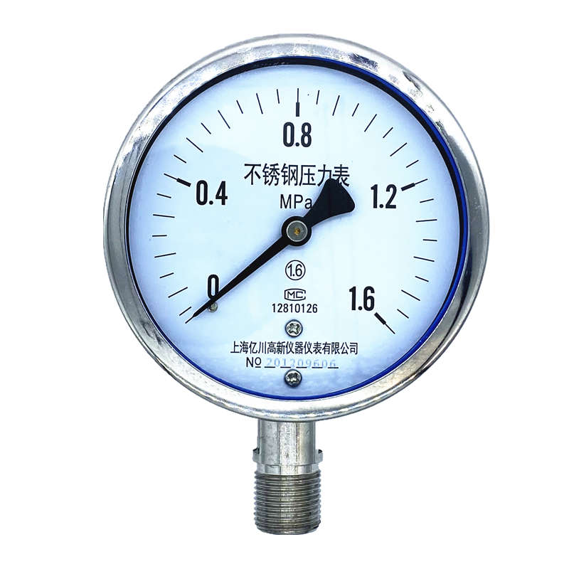 亿川30不锈压力表Y60B钢F防4腐防耐锈Y010温BF高蒸汽锅炉压力表