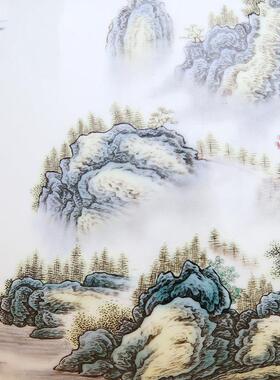 fcsss景德镇陶瓷粉彩山招聚宝盆玄装饰品客厅家居水桌面缸关风水
