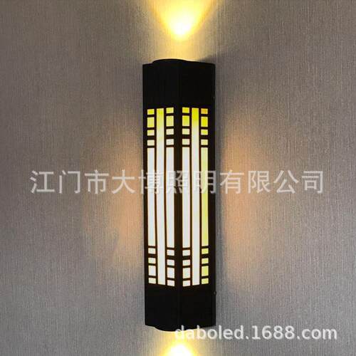 中式LED壁灯户外小区墙壁亮化防水云石罩铝制上下照挂壁灯
