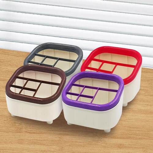 Dopamine 6-Compartment Trapezoid Pen Holder Creative DIY Stu