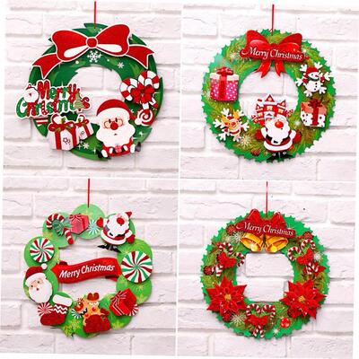 Christmas decorations 40CM paper glitter wreath 圣诞花环
