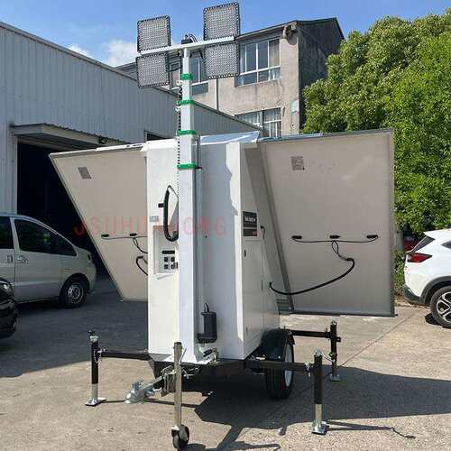 移动照明灯塔光伏太阳能充电7米9米升降solar light HMF972