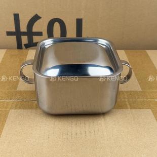 出口品质 316不锈钢碗创意迷你双耳方形碗带盖泡面碗保鲜多用
