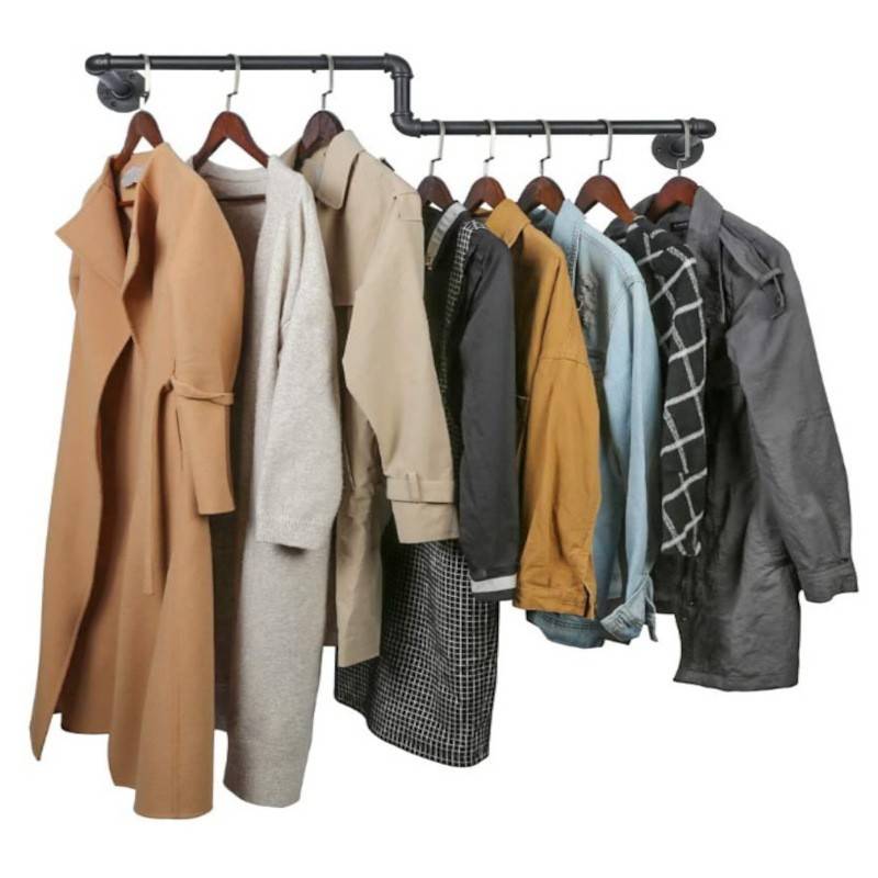 现代约服装壁挂陈列架家用壁面衣帽服收衣纳简架服装店装展qzyljj