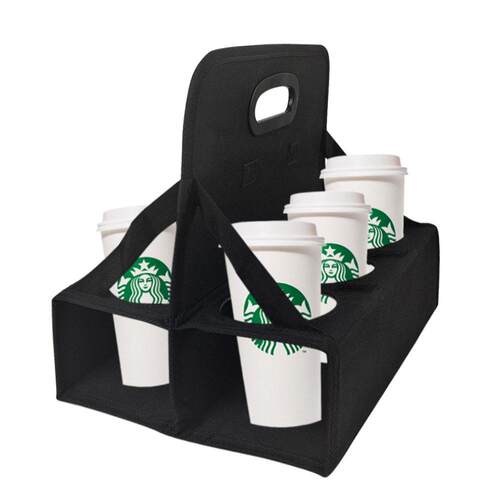 Reusable Foldable Coffee Handheld Takeout Bag Insulated Cup