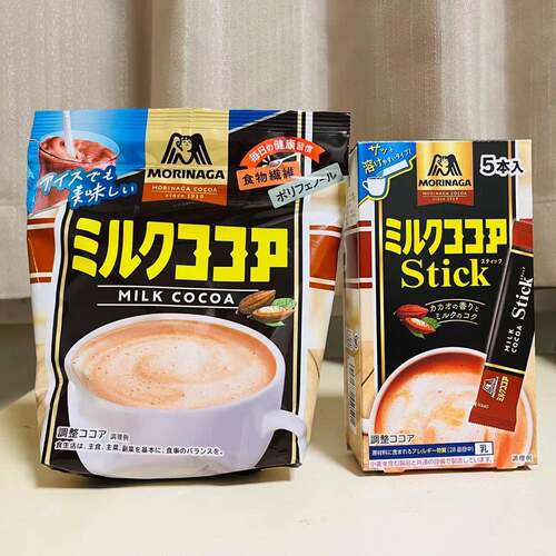 日本进口森永牛奶熟可可粉营养膳食纤维冲泡饮料即食健康早餐烘焙