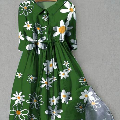 Cotton and linen dress 棉麻连衣裙