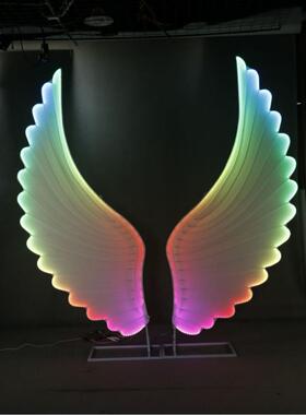 尚礼利婚DIT庆美用布置灯道具天使翅膀背景婚堂发光路引翅膀拱门