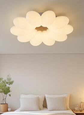 卧室现代简灯约351奶油原餐木风灯具厅灯儿童房间吸3顶灯L35