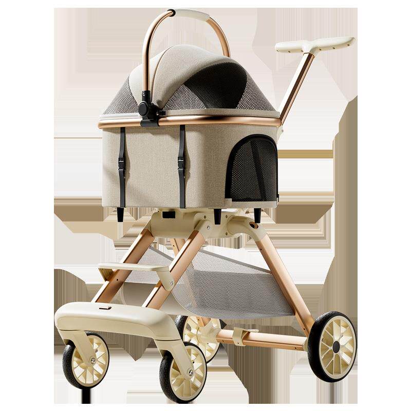 宠物推车轻便可折叠分离狗狗猫咪外出小型宠物比熊泰迪布偶车