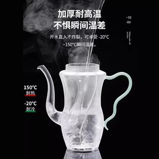 仿宋玻璃壶宋壶泡绿茶专用茶具一人小茶壶执壶家用泡茶器茶杯套装