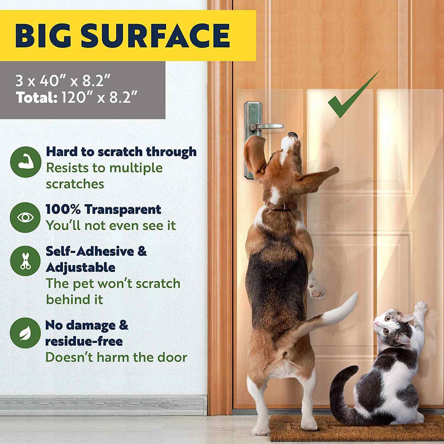 pvc猫狗宠物防抓耐磨胶带家居保护胶带Door Protector from Dog