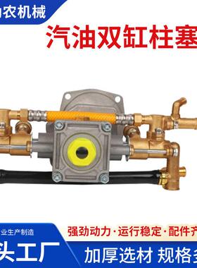 打机配件大全压农用139F汽油机泵头GX35喷水双缸打柱塞泵