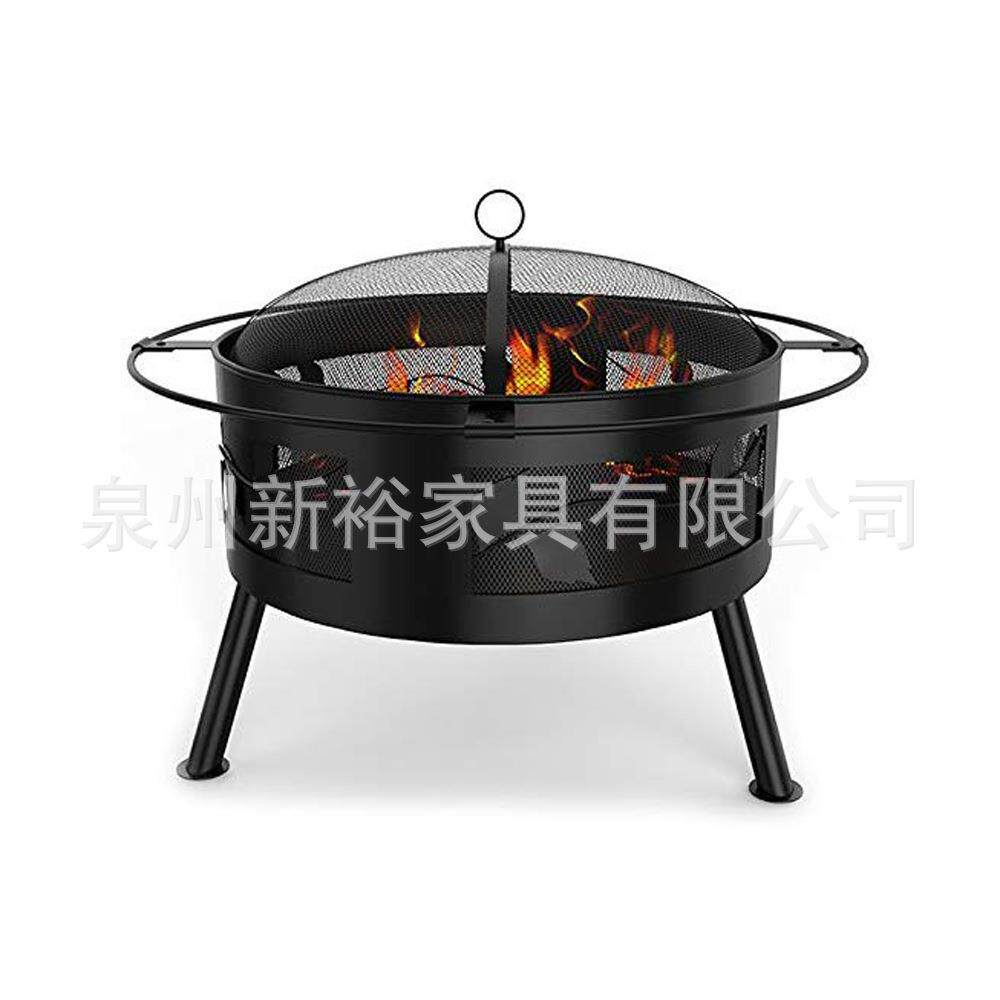 直销户外铁艺烤火炉铁艺烧烤炉防水防锈纯铁镂空设计炉子