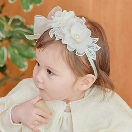 韩版婴儿护囟门发带女宝宝珍珠，公主头花婴幼儿头饰女童女婴0-1岁2