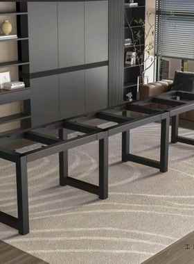 桌子腿桌桌脚支架铁艺餐办公会电脑板桌茶几议底LFL座架子岩桌架