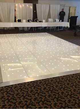 20x20ft婚礼亚克力白色地板StarlightDanceFloor星空地砖