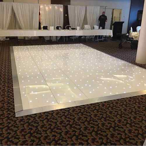 20x20ft婚礼亚克力白色地板 Star light Dance Floor星空地砖